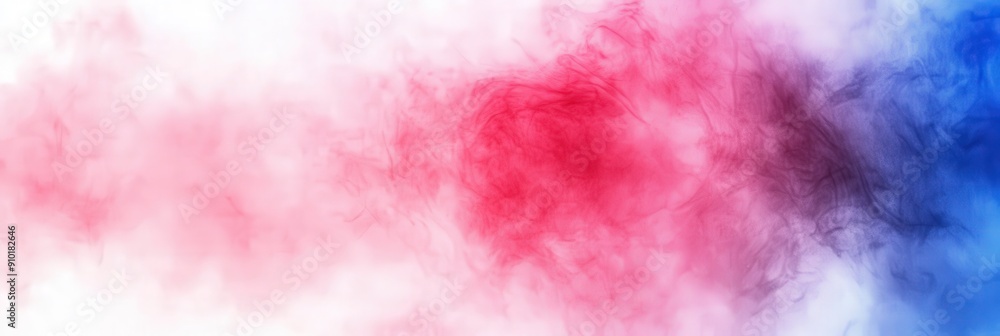 Poster a soft fusion of red and blue colors forms a dreamy background, invoking a feeling of tranquility an