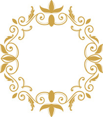 gold frame vintage leaf decoration