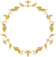 gold frame vintage leaf decoration