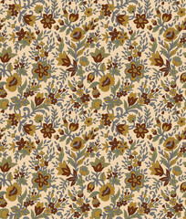 Seamless ethnic floral Design print