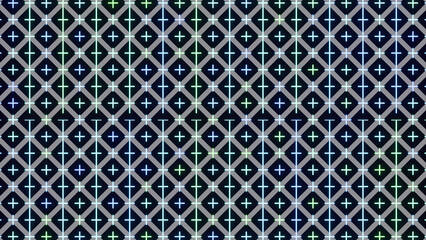 Geometric Pattern of Interlocking Crosses on Black Background