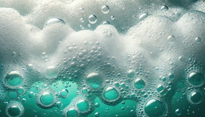 Foamy water background. The image showcases a surface with thick white foam and bubbles floating atop deep blue water.