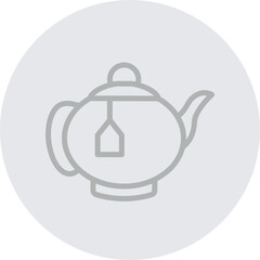 Kettle Vector Line Grey Circle Grey