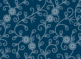 seamless embroidery summer ethnic print