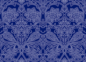 seamless embroidery summer ethnic print