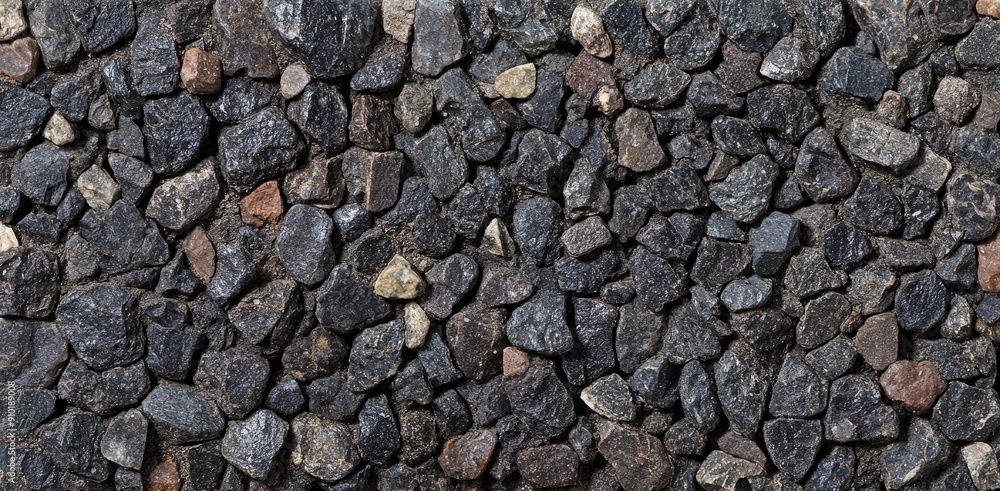 Aufkleber small, varied rocks of different shapes and colors cover a surface, showcasing their unique textures