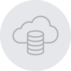 Cloud Vector Line Grey Circle Grey