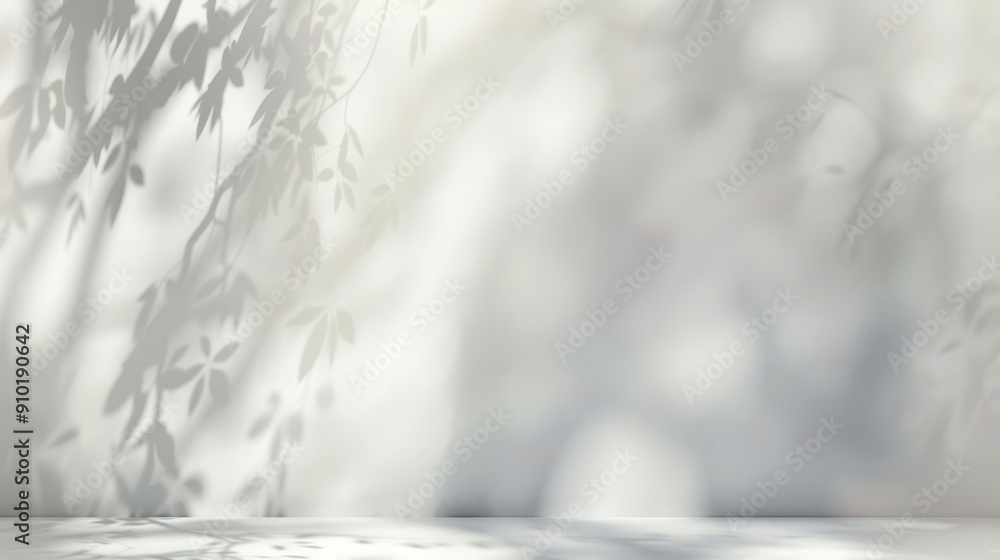 Aufkleber abstract white studio background ideal for product presentation, featuring shadows from windows to c