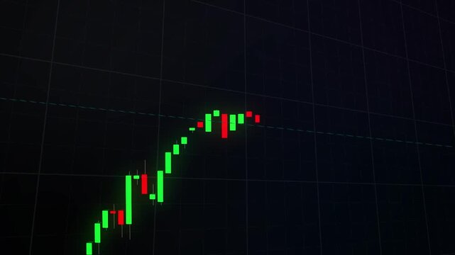 3D illustration of a bullish market featuring glowing green trading candles and up arrows, set against a vibrant glowing green background, symbolizing financial growth and market prosperity. 4K image.