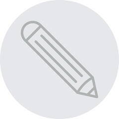 Pencil Vector Line Grey Circle Grey