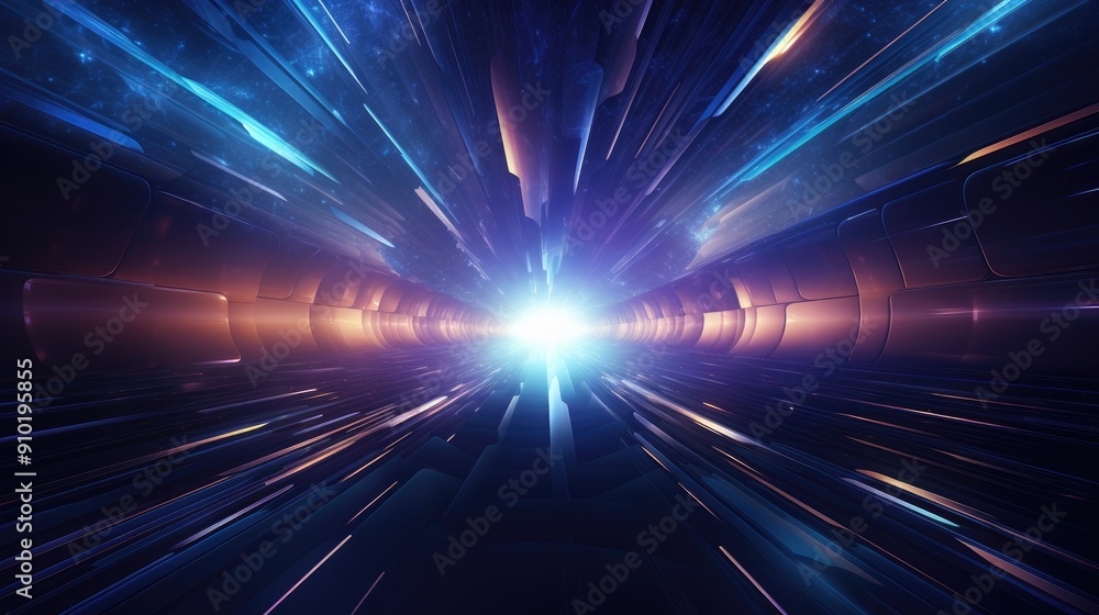 Poster abstract tunnel backgrounds, ideal for conveying innovation and future-forward concepts,generative a
