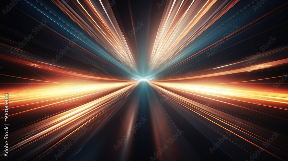 Aufkleber abstract tunnel backgrounds, ideal for conveying innovation and future-forward concepts,generative a