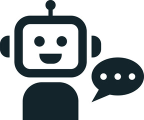 Friendly robot chatting and expressing artificial intelligence