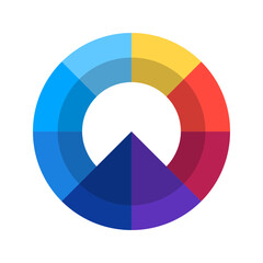 Complete Vibrant Hue - Color Wheel Icon Set

