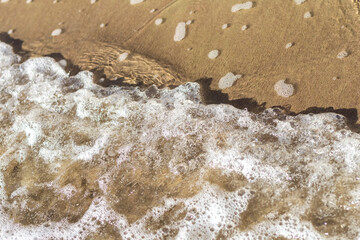 sea waves on the sand..