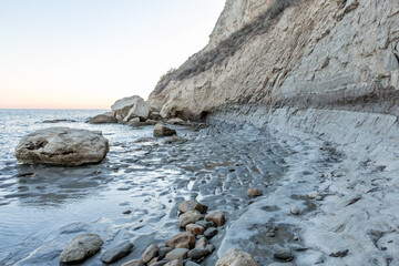 Beach on the coast of Cyprus Zapallo bay..