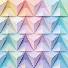 A gradient design of paper triangles from light to dark for celebration decor..