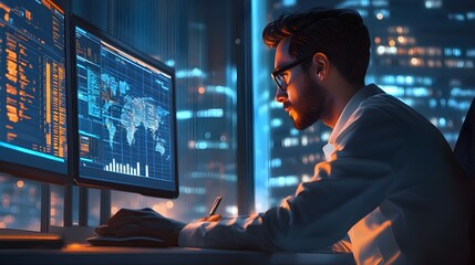 Data Scientist Utilizing SQL for Robust Data Extraction and Insightful Analysis in a Bright,Technologically-Advanced Office Environment