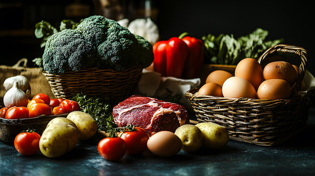  Alimentation &eacute;quilibr&eacute;e : viande, fruits et l&eacute;gumes