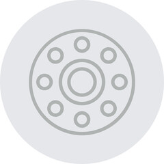 Bobbin Vector Line Grey Circle Grey