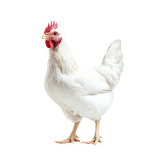 Fototapeta premium White chicken isolated on transparent background