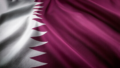 Qatar flag background with a wavy texture