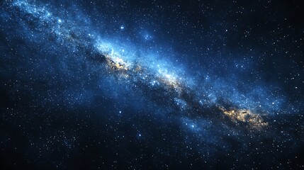 Fototapeta premium Abstract cosmic illustration of swirling nebulae, distant stars, and vibrant galaxies in a dark, starry sky