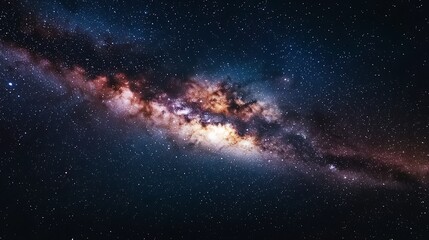 Celestial canvas of swirling nebulae and distant galaxies, illuminated by countless stars in a mesmerizing cosmic dance