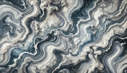 Rich marble background. The image showcases a luxurious marble surface with intricate veining in shades of white, grey and gold.