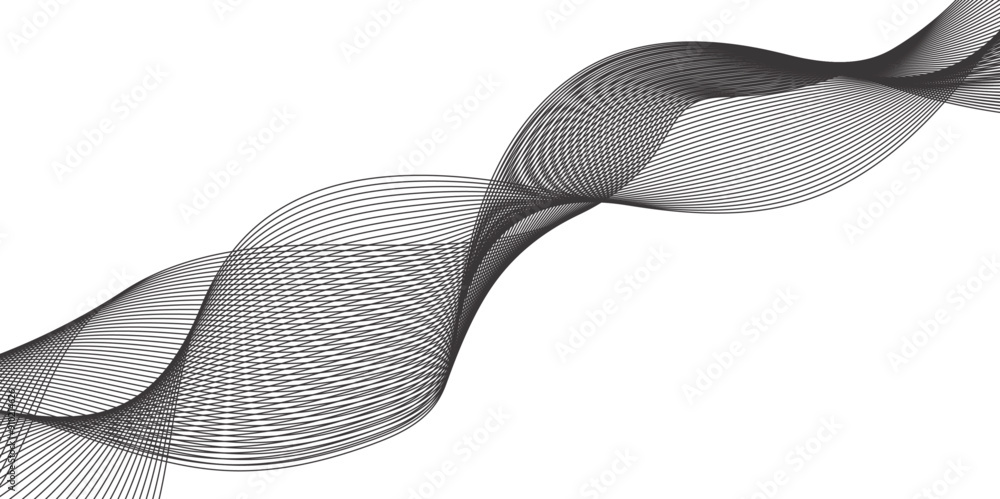 Poster abstract vector colorful wave line flowing isolated on white background. colorful wave lines on whit