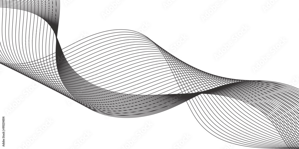 Aufkleber abstract vector colorful wave line flowing isolated on white background. colorful wave lines on whit