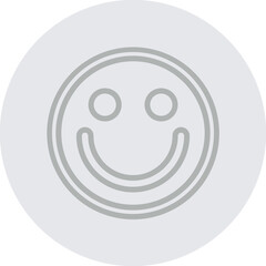 Smiley face Vector Line Grey Circle Grey