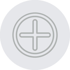 Plus sign Vector Line Grey Circle Grey
