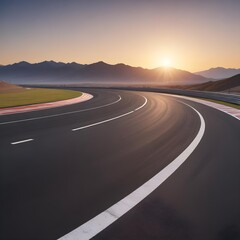 Naklejka premium Race track, depicting the fast route to success