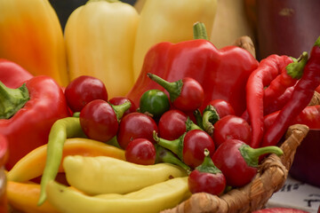 Autumn harvest fruits and vegetables