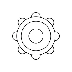 Tambourine  vector icon