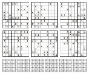 Sudoku game set with solutions