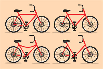 set of bicycles