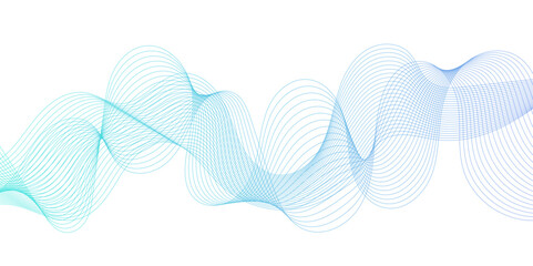 Smooth wave abstract vector background with shadow. background image with dynamic curves.Abstract blue futuristic blend waves lines technology background and sound wave lines on white background.	