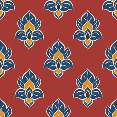 pattern design styles inspired of Asian,antique flowers seamless.