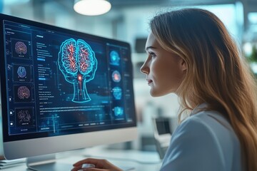 Futuristic Neurodiverse-Friendly Website Design Concept showcasing User Accessibility in a Digital Inclusive Web Design Studio - Close-up Composite Shot.