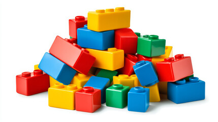 Brick block toy graphics designed for EPS 10 Vector format. Ideal for school or educational projects, or advertisements promoting building block play.
