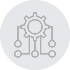 Obraz premium Integration Vector Line Grey Circle Grey