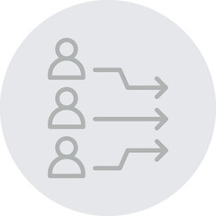 Unified Team Vector Line Grey Circle Grey