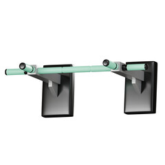 Pull Up Bar 3d icon isolated on transparent background, 3d rendering, 3d fitness icon