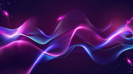 Abstract  Neon Wave Background