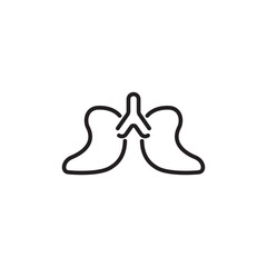 Lungs Vector Icon Design. Editable icon.