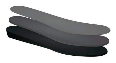 Shoe inserts layers. vector illustration