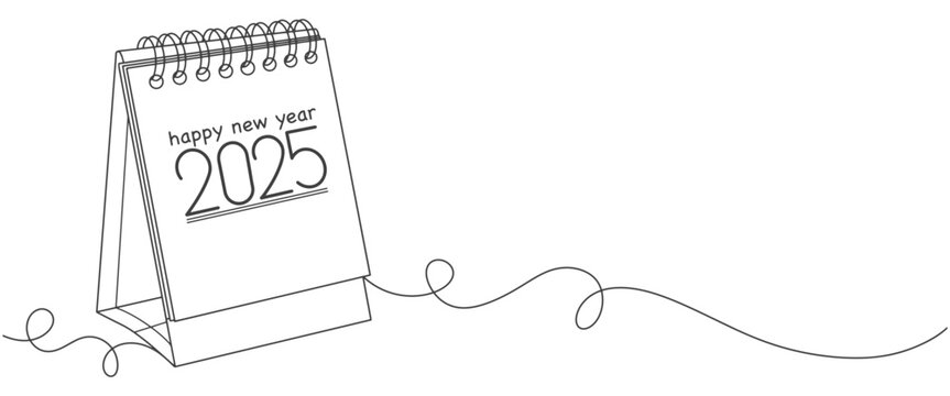 recommend clip art: Desk calendar in one continuous line art vector illustration. Calendarr Doodle contour vector illustration	
