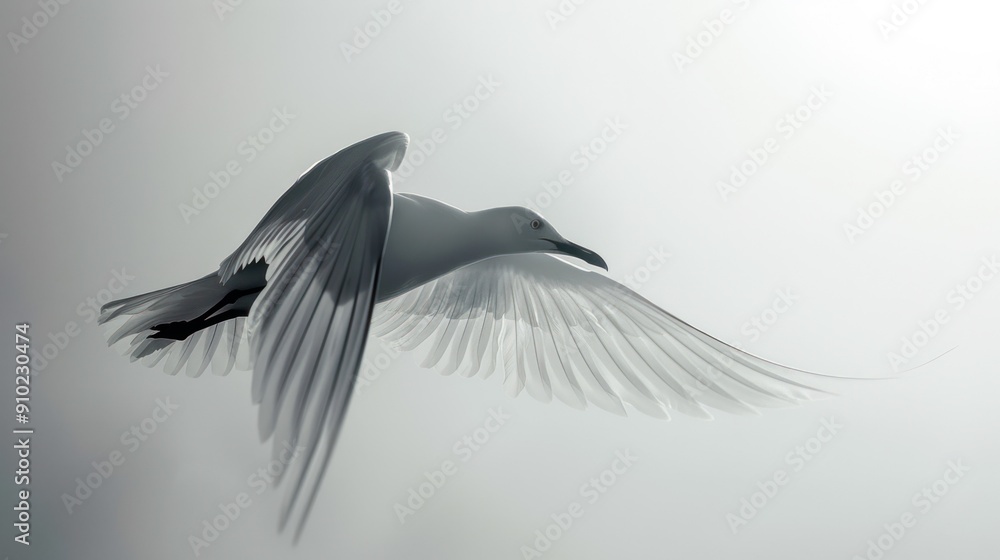 Poster abstract representation of a bird taking flight.